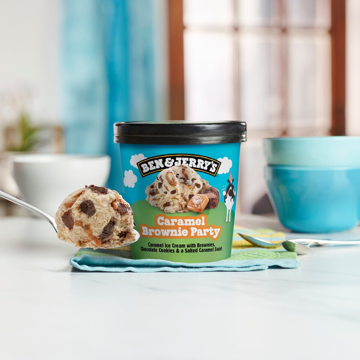 Caramel Brownie Party Ice Cream - Tub 4 / 4