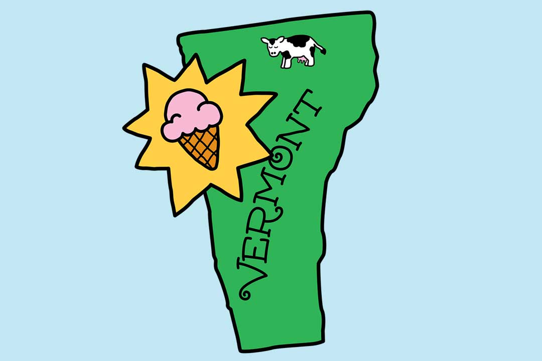 1981 Vi vil ha mer! Delstaten Vermont med stjerne.