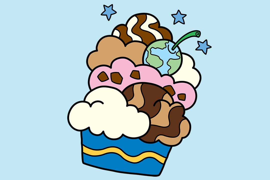 En iskrem-sundae
