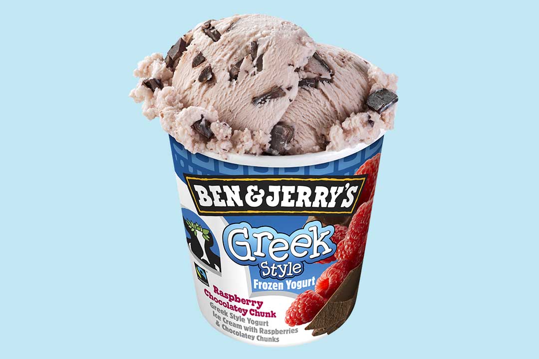 En halvliter med Greek Yogurt-iskrem