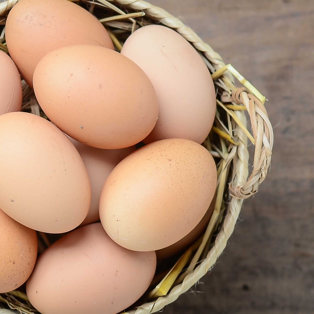 Egg i en kurv